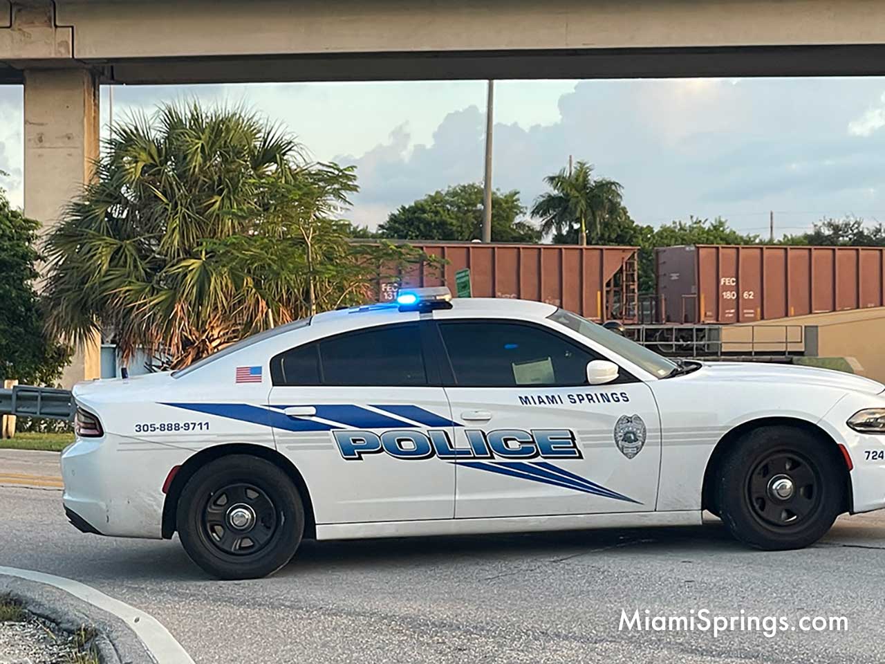Miami Springs Police Shut Down Traffic on N Royal Poinciana Blvd During Police Investigation