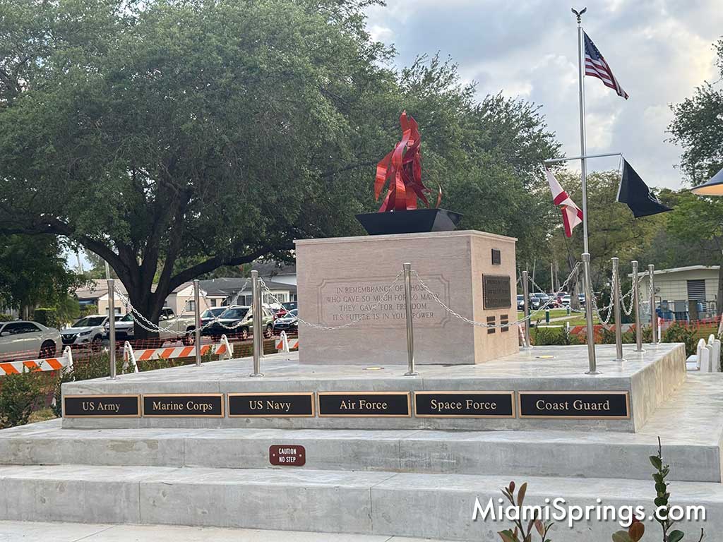 War Memorial on Curtiss Parkway in Miami Springs