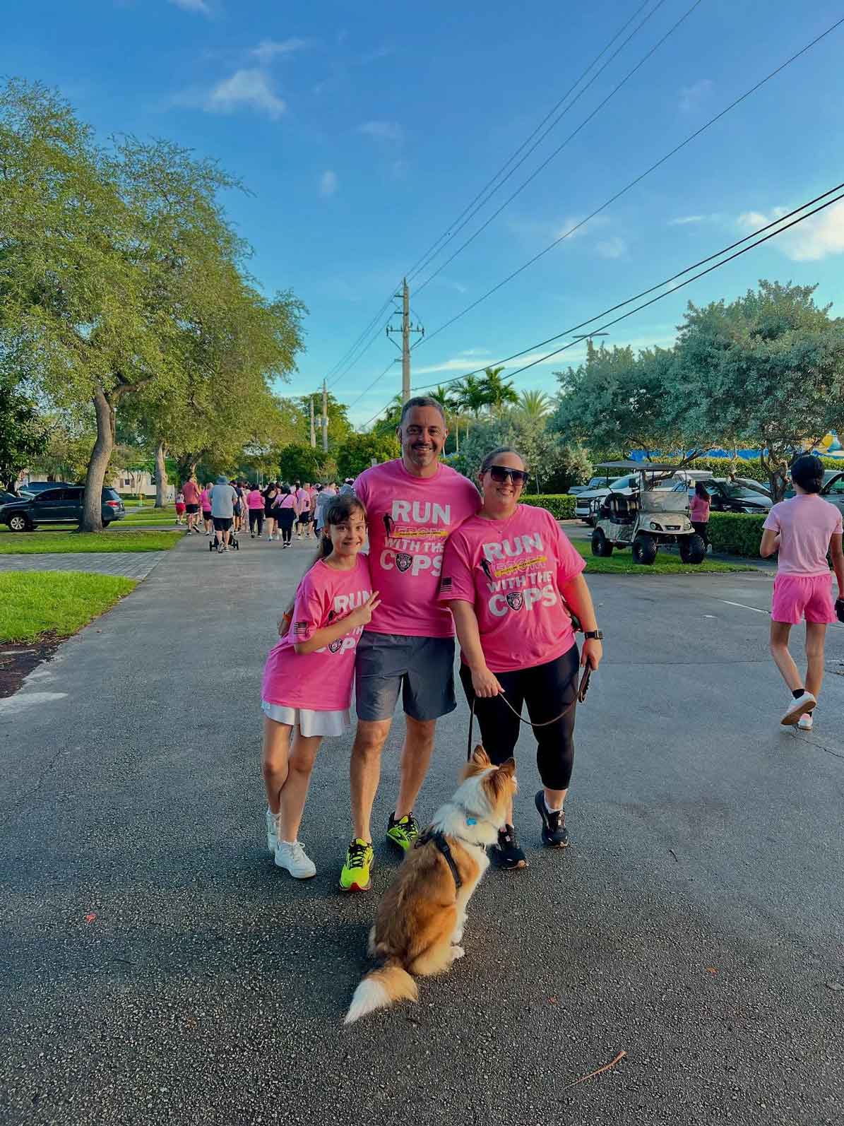 Councilman Joseph Dion at the Run with a Cop Event (photo credit: @MiamiSpringsPD)