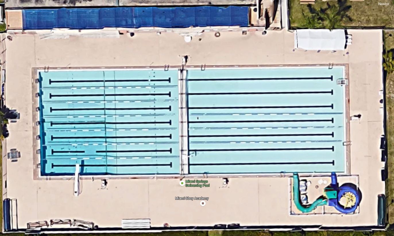 Overhead view of the old Olympic Sized Competition Pool we used to enjoy in Miami Springs