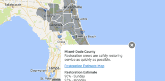 FPL Outage Update Miami Springs FPL Map
