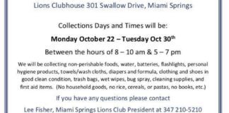 Seeking Hurricane Donations at the Lions Club