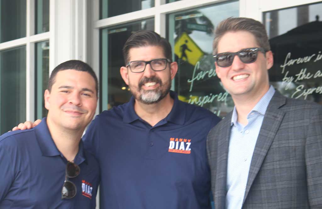 Former Golden Hawk:  Senator Manny Diaz, Jr. outside Ceviches by Divino in Miami Springs