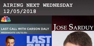 MIAMI SPRINGS’ JOSE SARDUY TO APPEAR ON LAST CALL WITH CARSON DALY
