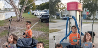 Community Clean Up: Father Shows Kids How to Clean Up Neighborhood