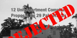 PALMETTO DRIVE PROJECT REJECTED