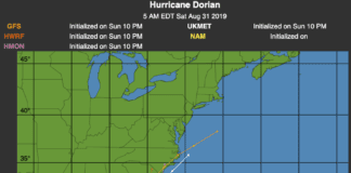 Dorian Shifts North – Miami-Dade out of Cone!