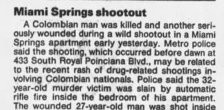 Miami Springs Cocaine Cowboy Era Murder