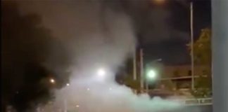 Fire Under Pedestrian Bridge