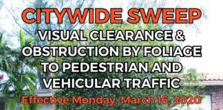 NOTICE:  Citywide Sweep Is Coming