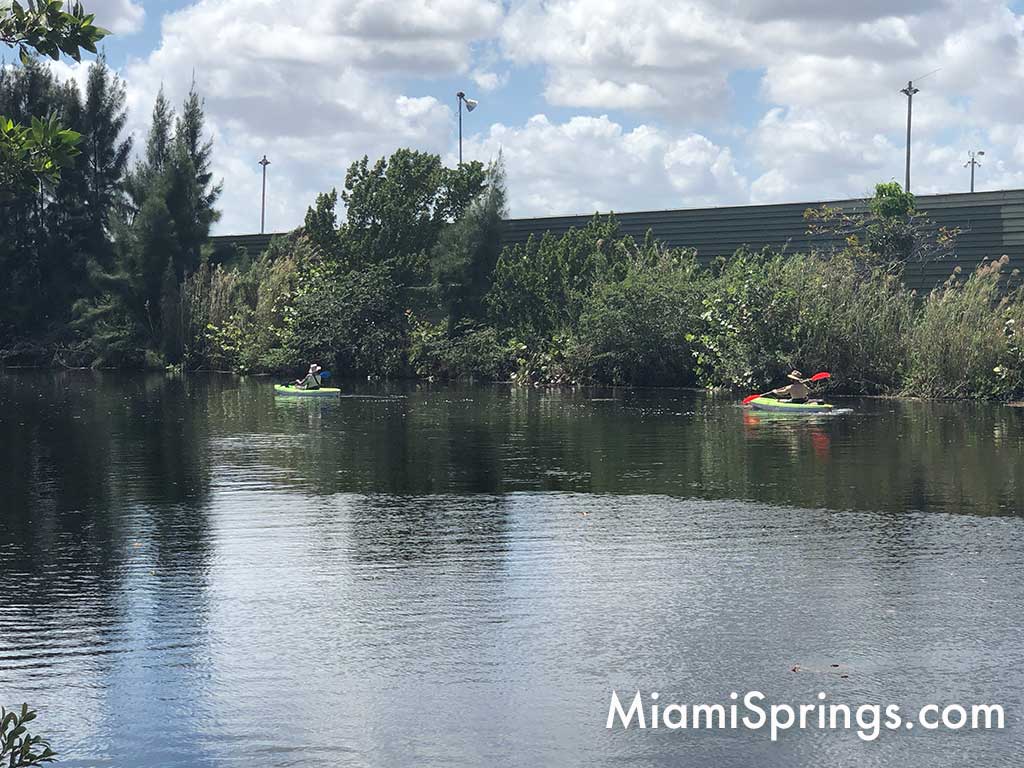 Kayakers Fishing on the Ludlam Canal