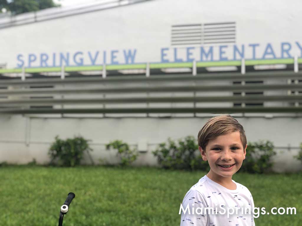 Sebastian at Springview Elementary in Miami Springs