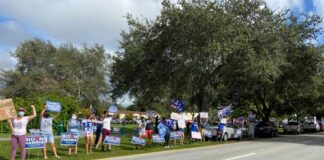 Presidential Rally for Trump & Biden Held on Curtiss Parkway