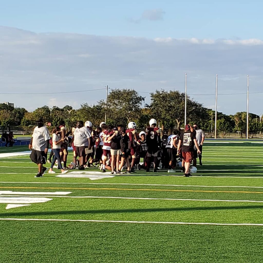 Miami Springs Senior High Football (Photo Courtesy Miami Springs Senior High Twitter @mssh_hawks)