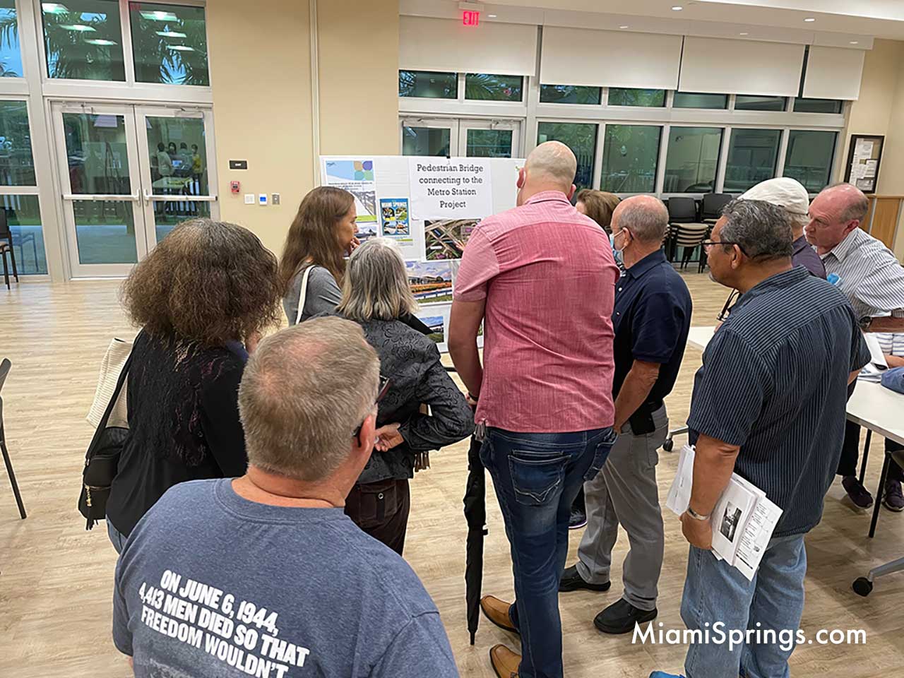 Residents expressed their concerns over adding a pedestrian bridge to the MetroRail.