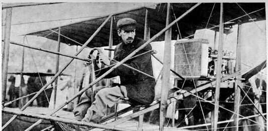 Glenn Curtiss seated in aircraft