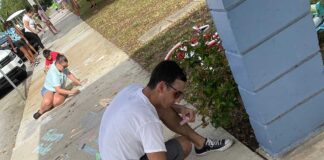 Springview Elementary Greets Students with Special Sidewalk Art