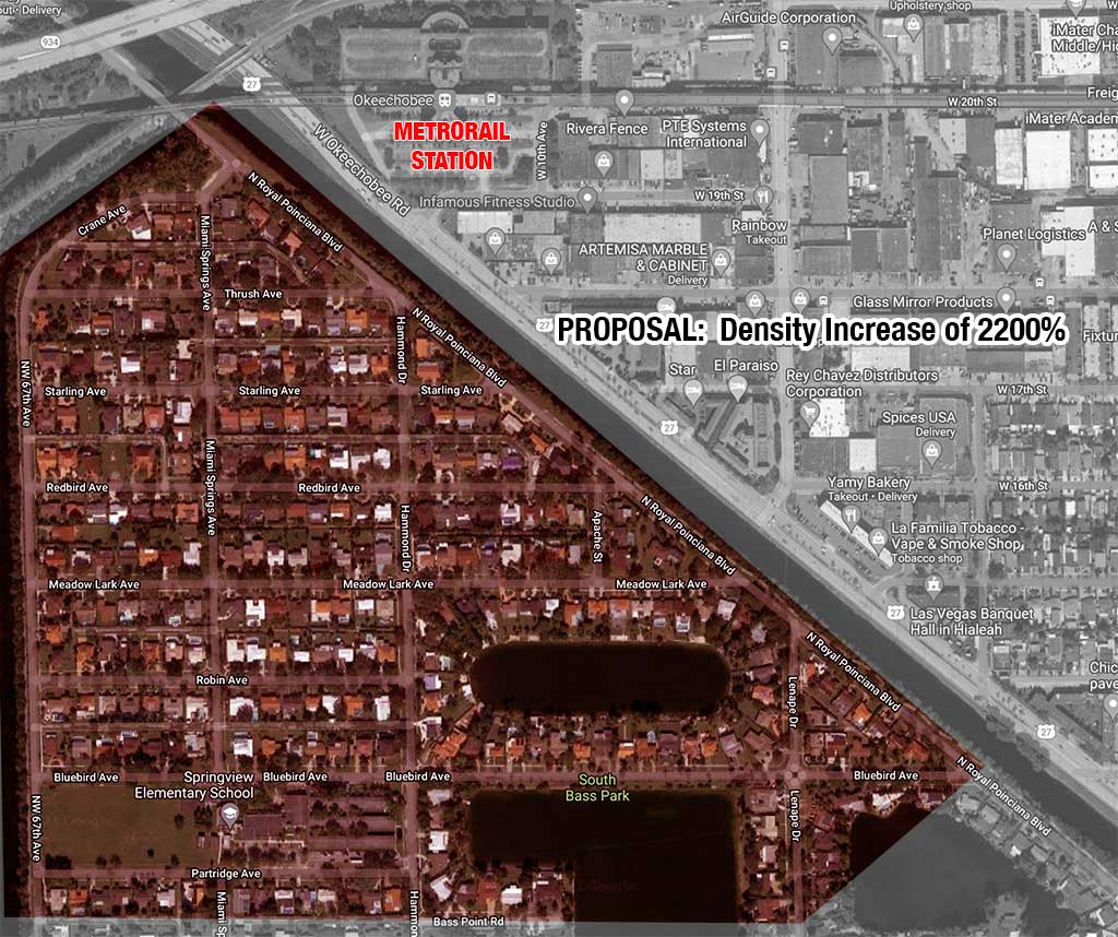 Proposal would increase density in Miami Springs by up to 2,200%!