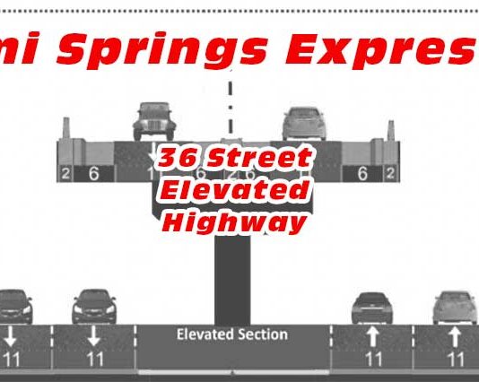 FDOT Plan: Add 36 St Elevated Expressway Miami Springs Expressway (elevated extension of State Road 112)