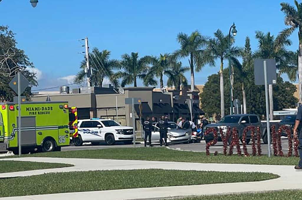 Accident at the Circle in Miami Springs