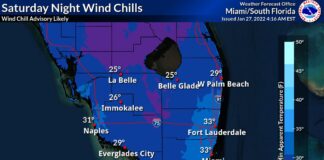 Near Freezing Temps…Wind Chills in the 20s Possible this Weekend Night Wind Chills
