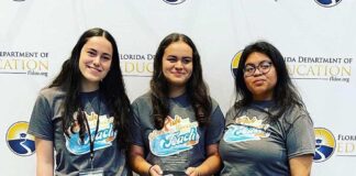 Congratulations to these Future Educators Congratulations Hawks for winning FLDOE FFEA Outstanding Chapter Award. Thank you Evely, Marcela, & Nicole for your hard work in preparing our submission. (Photo credit: @mssh_ffea)