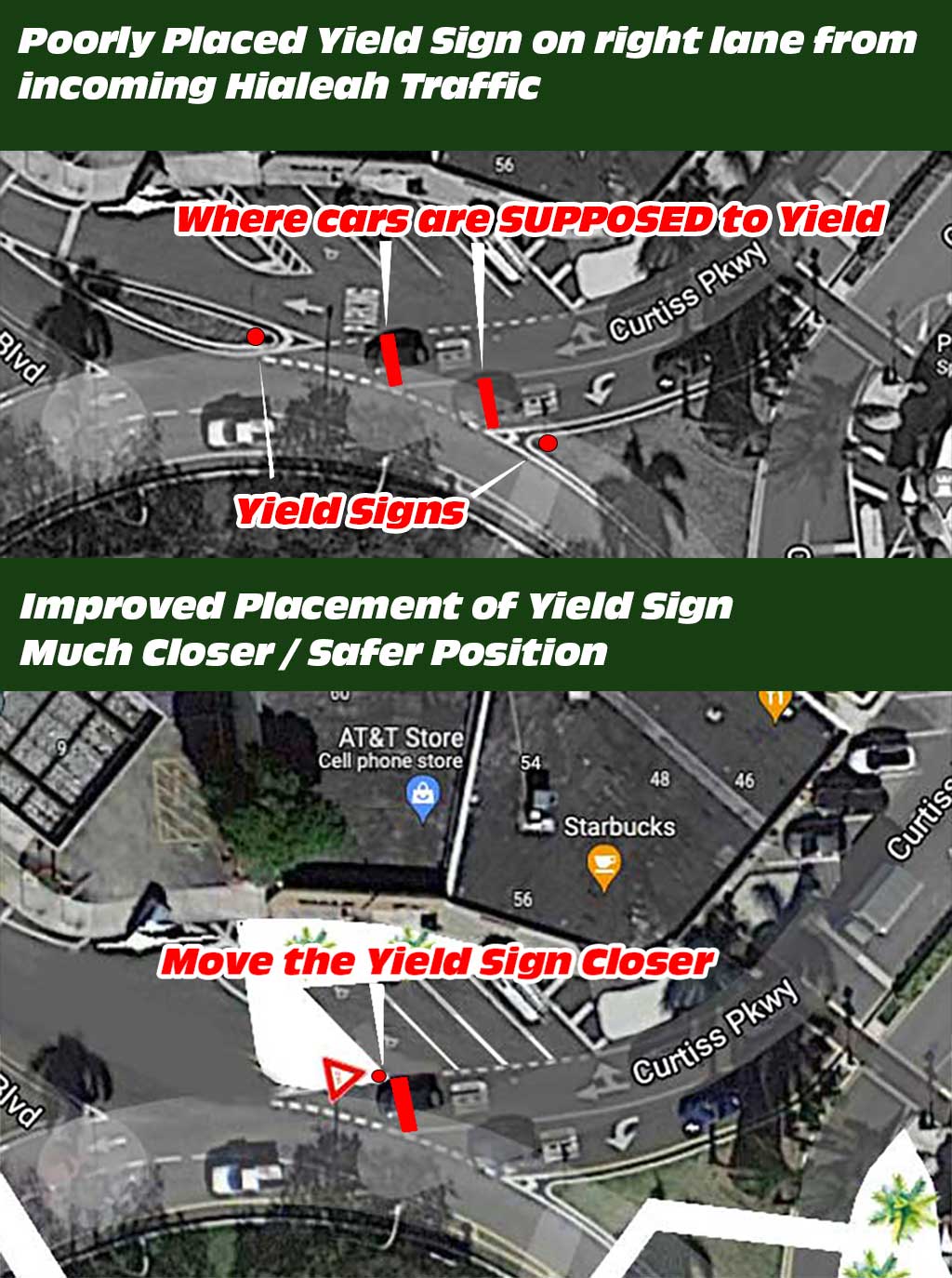 Yield Sign Improvements at Circle