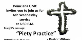 Ash Wednesday Service at Poinciana United Methodist Church
