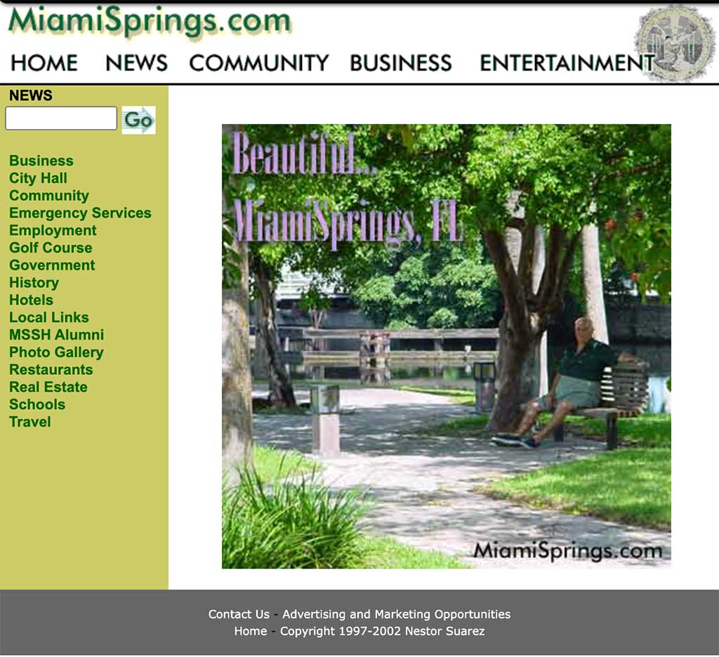 2002 version of MiamiSprings.com