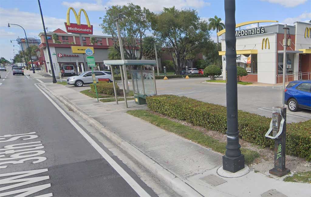 NW 36th Street Bus Stop at the McDonalds