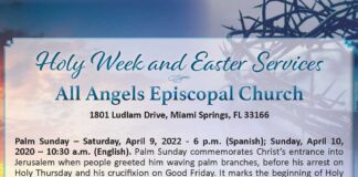 Holy Week Services at All Angels Episcopal Church