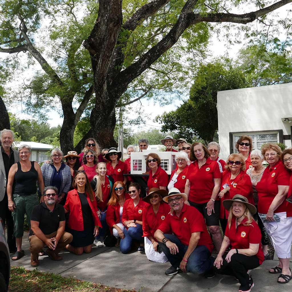 Miami Springs Womans Club Little Free Library Dedication (photo credit Miami Springs Woman's Club)