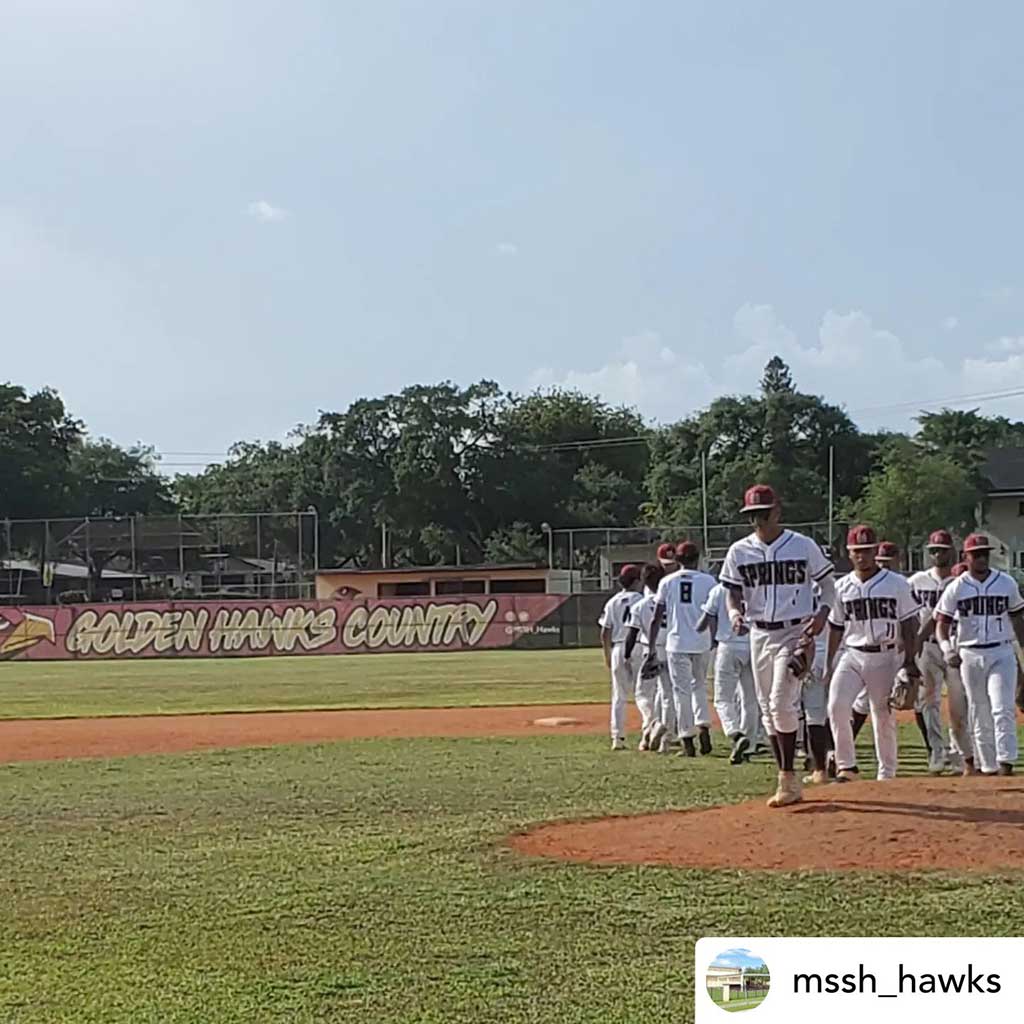 Miami Springs Senior High Baseball (photo credit @mssh_hawks)