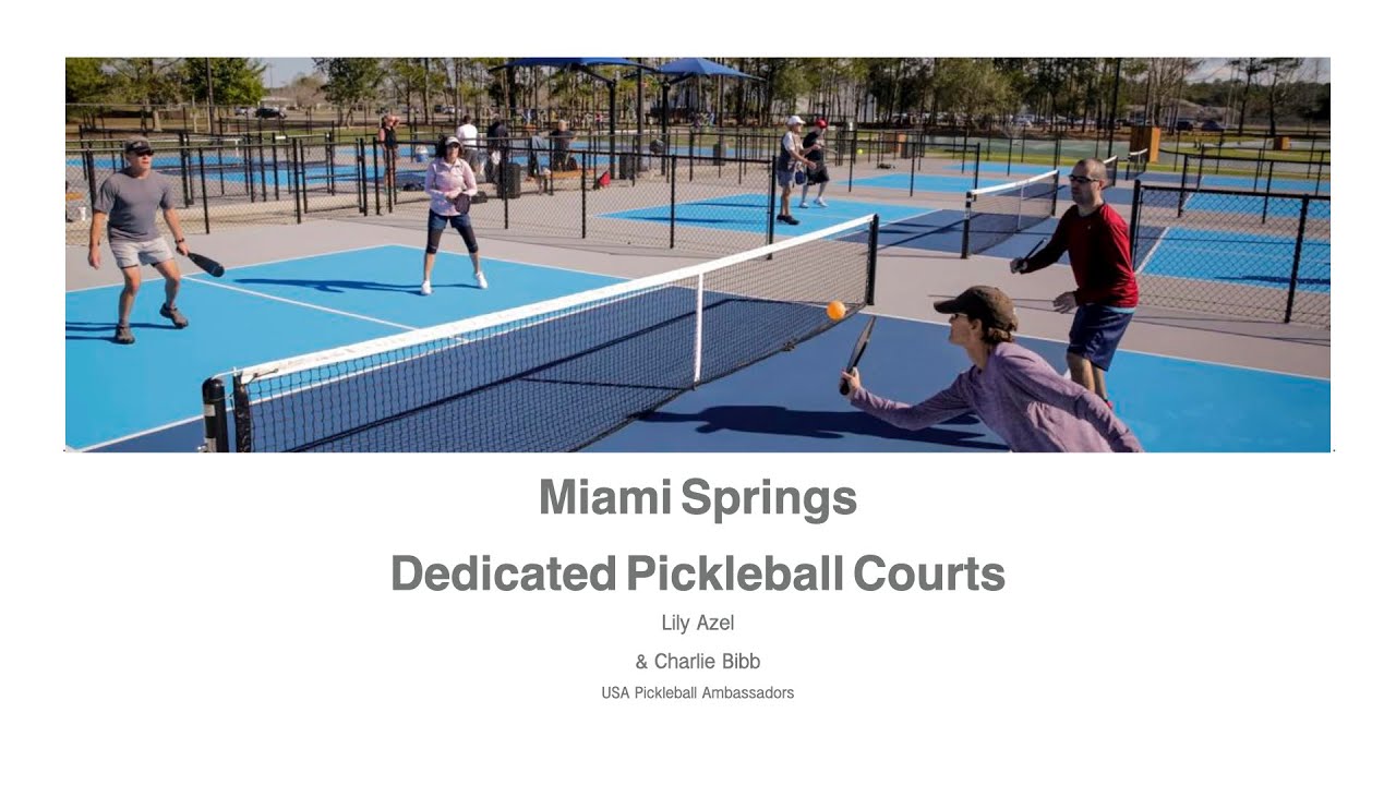 Pickleball Courts for Miami Springs? MiamiSprings com Miami Springs