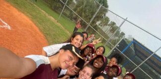 MSSH Softball Lady Hawks District Champions Miami Springs Senior High Softball Team (photo credit @mssh_hawks)