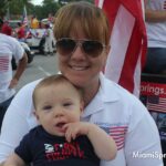 Diana and Sebastian at MiamiSprings.com Truck and Family at Miami Springs 4th of July Parade