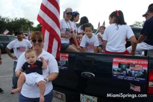 MiamiSprings.com Truck and Family at Miami Springs 4th of July Parade