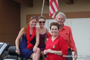 Bob Best, Family, and Rebeca Sosa at Miami Springs 4th of July Parade
