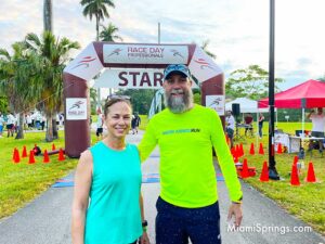 Miami Springs Mayor Maria Mitchell with Oscar Ortiz of SebastianStrong Foundation