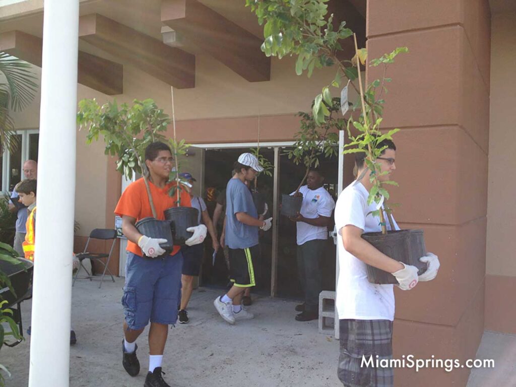 Adopt a Tree event at Miami Springs Rec Center