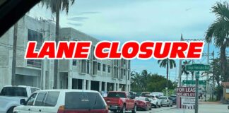 LANE CLOSURE:  Hook Square