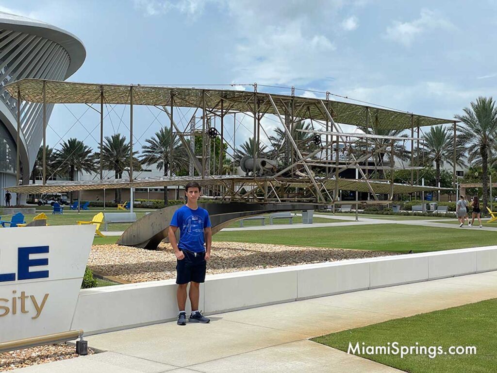 Embry-Riddle University full scale monument of the Wright Flyer 