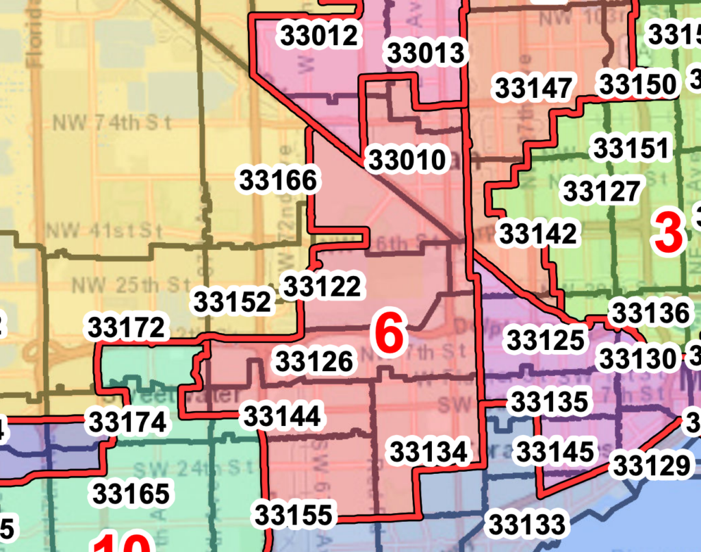 Miami-Dade County Commission District 6 Map