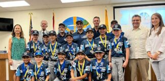 Miami Springs Little League Team Honored Miami Springs Little U10 (Photo Credit Miami Springs Little League Social Media)