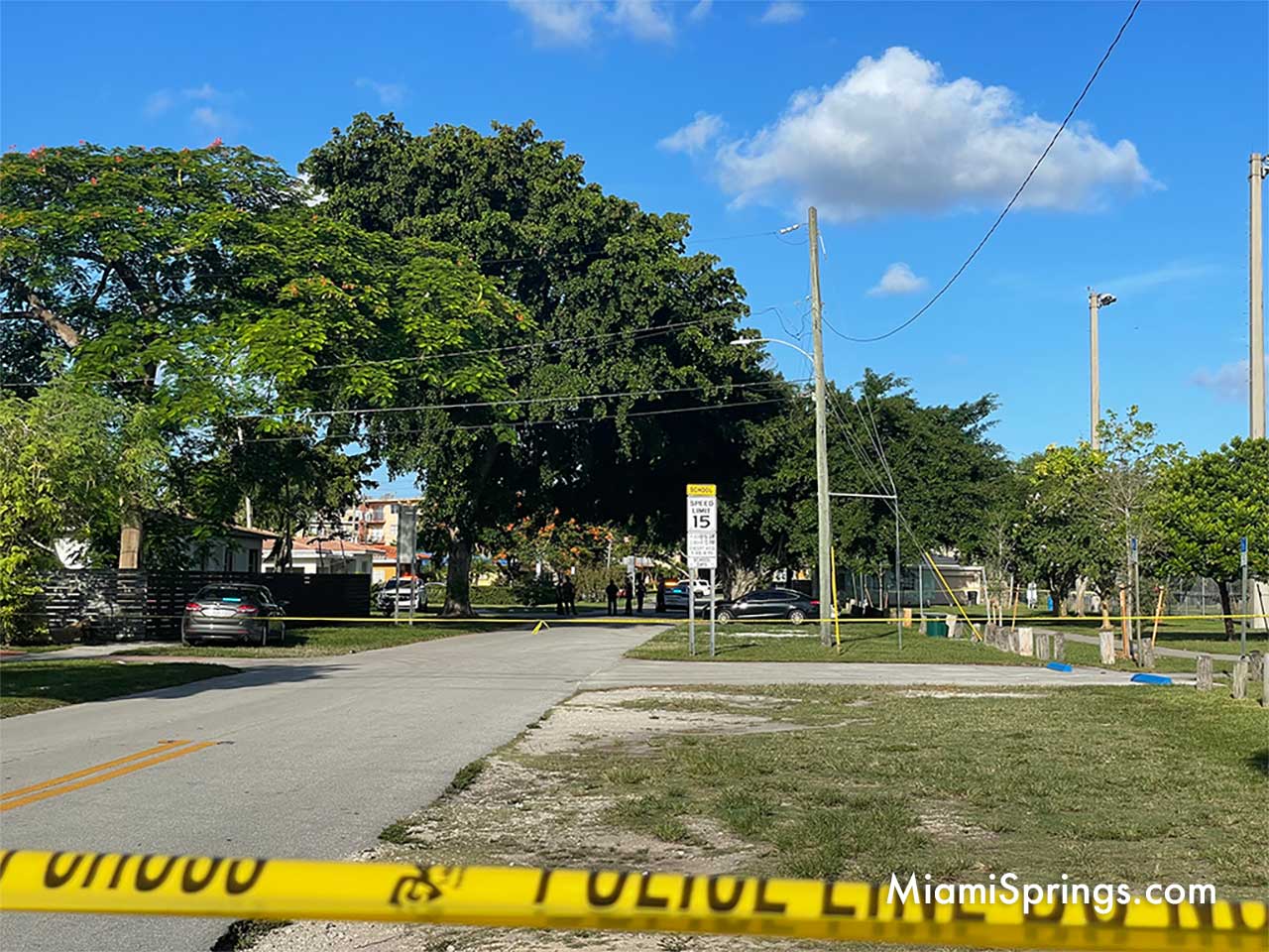 Miami Springs Police Investigation near Stafford Park