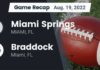 Miami Springs Senior High vs Braddock Pre-Season Highlights
