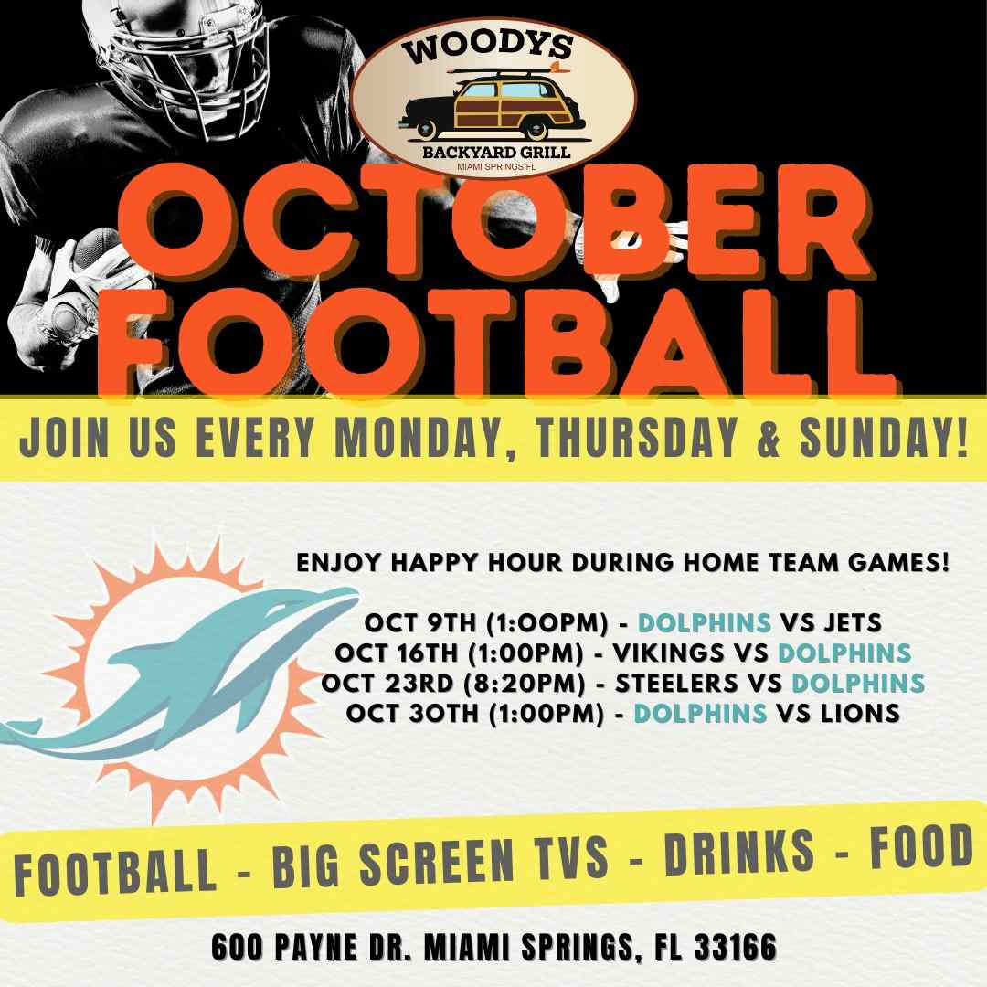 Miami Dolphins vs Cincinnati Bengals Watch Party at Woody's