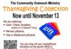 The Community Outreach Ministry Thanksgiving Collection!
