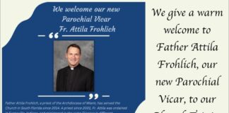 Welcome Home Fr. Attila Frohlich