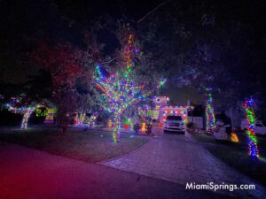 Miami Springs Home Decorated for Christmas